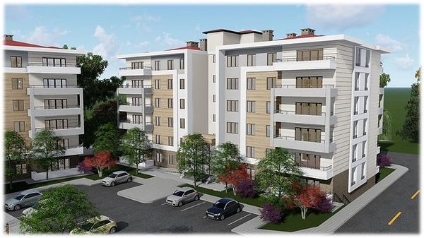 Konut bloğu mimari görselleştirmesi